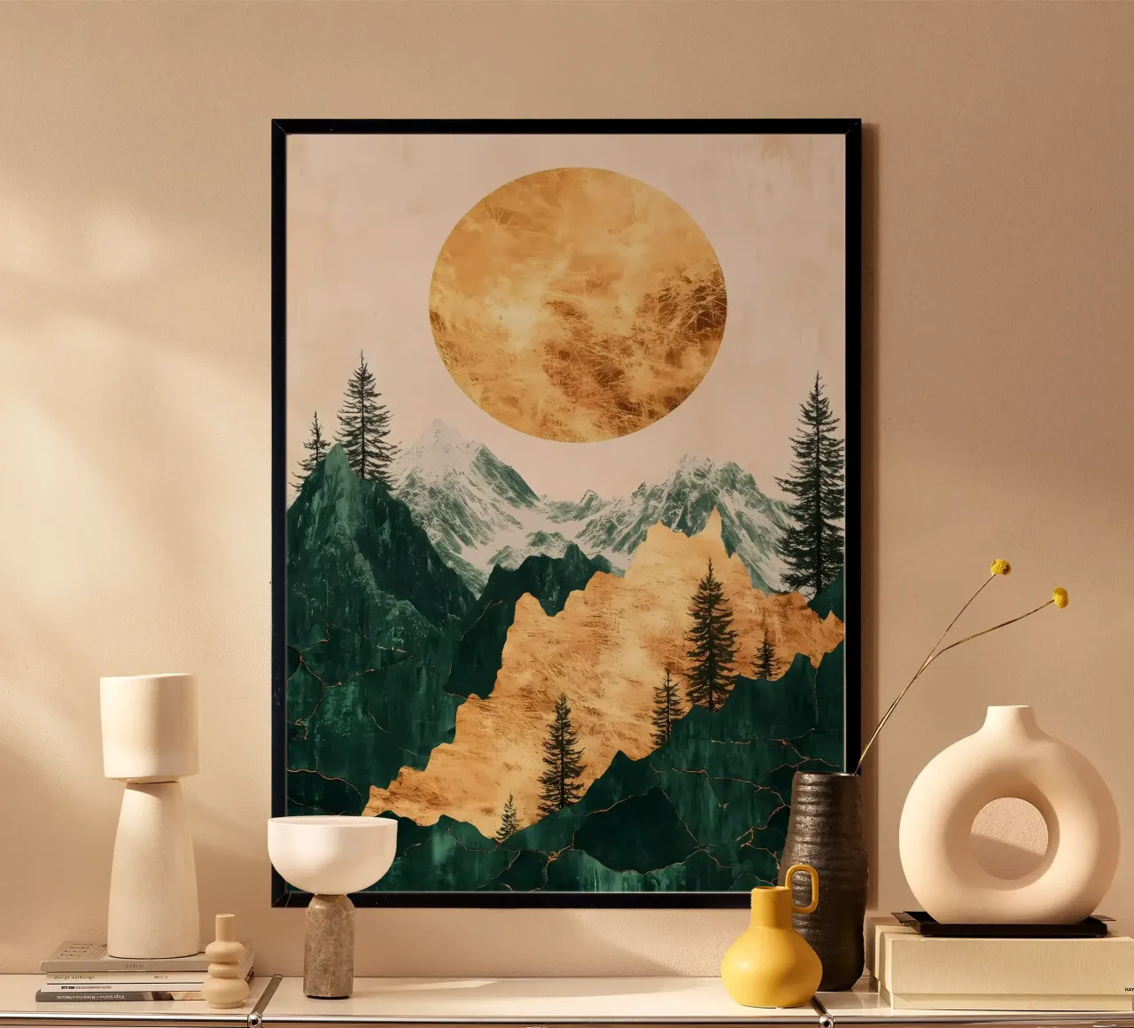 Gold Smaragdgebirge Poster von Ginnery