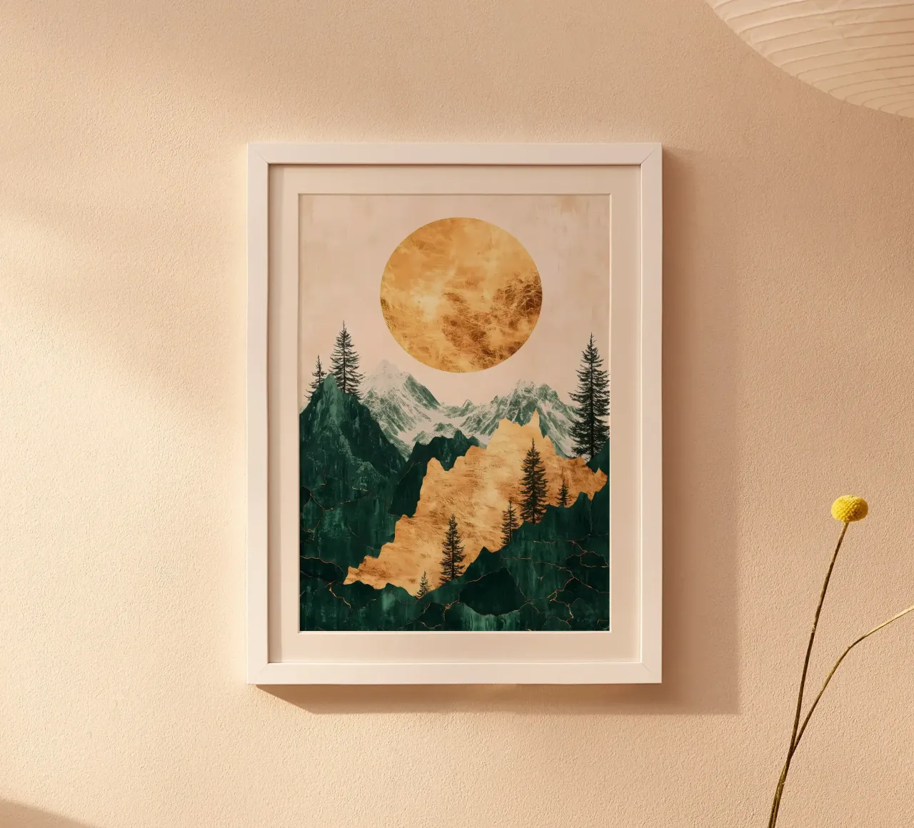 Gold Smaragdgebirge Poster von Ginnery