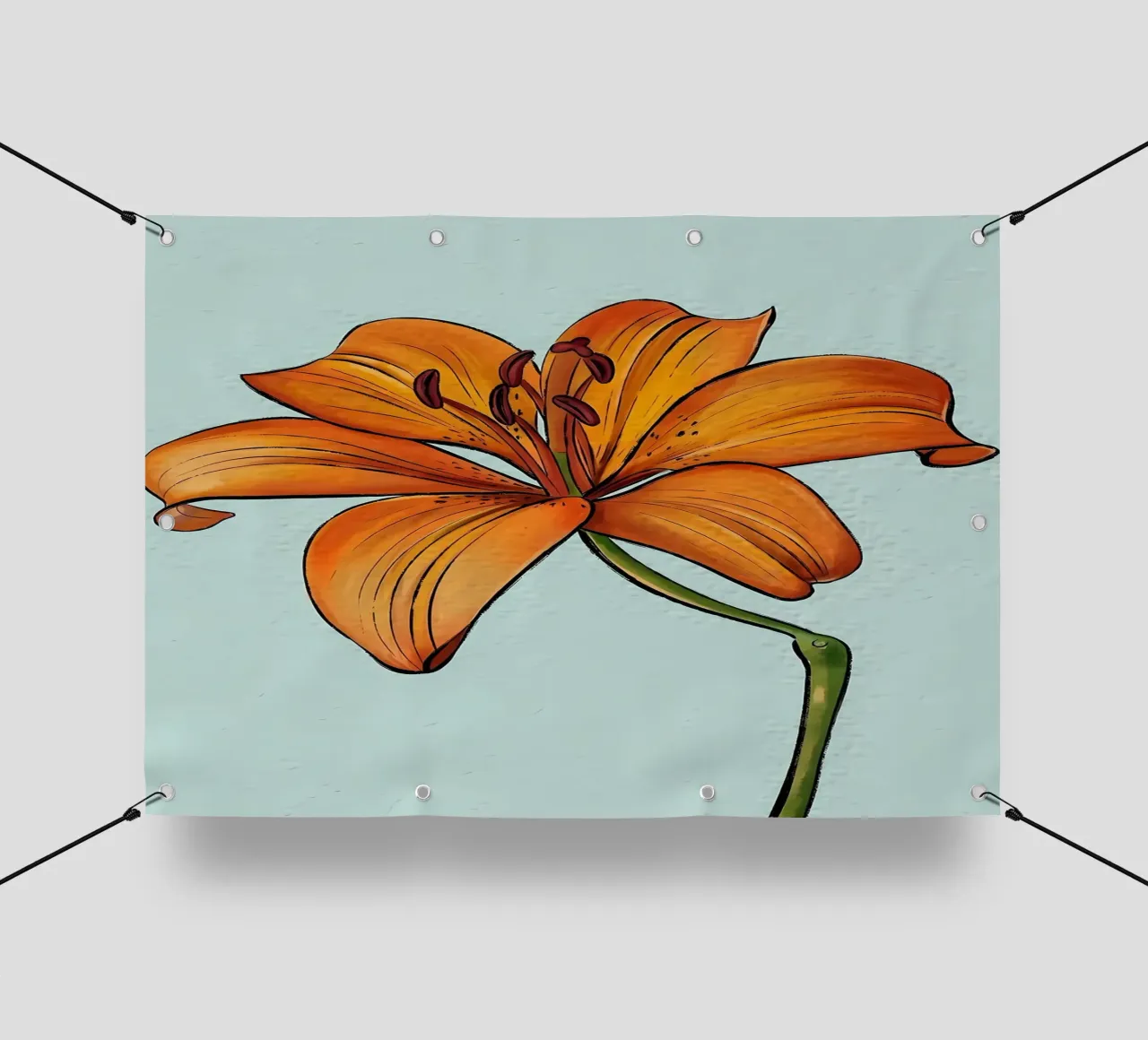 Lily Yellow Flower pvc cover by Mikesell