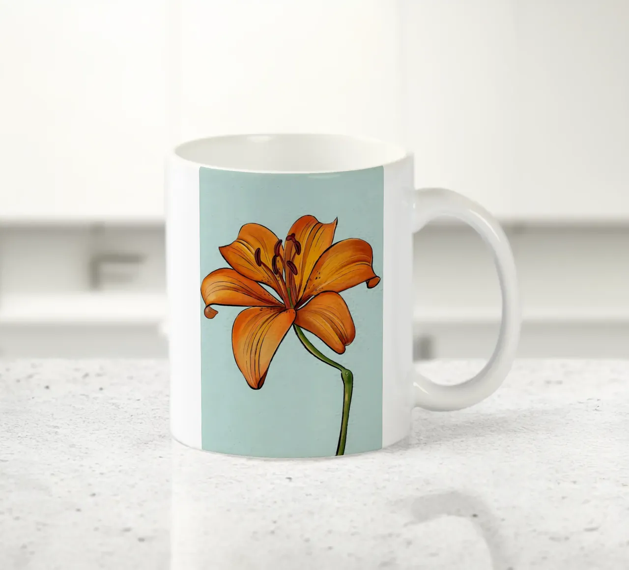Giglio fiore giallo tazza in ceramica da Mikesell