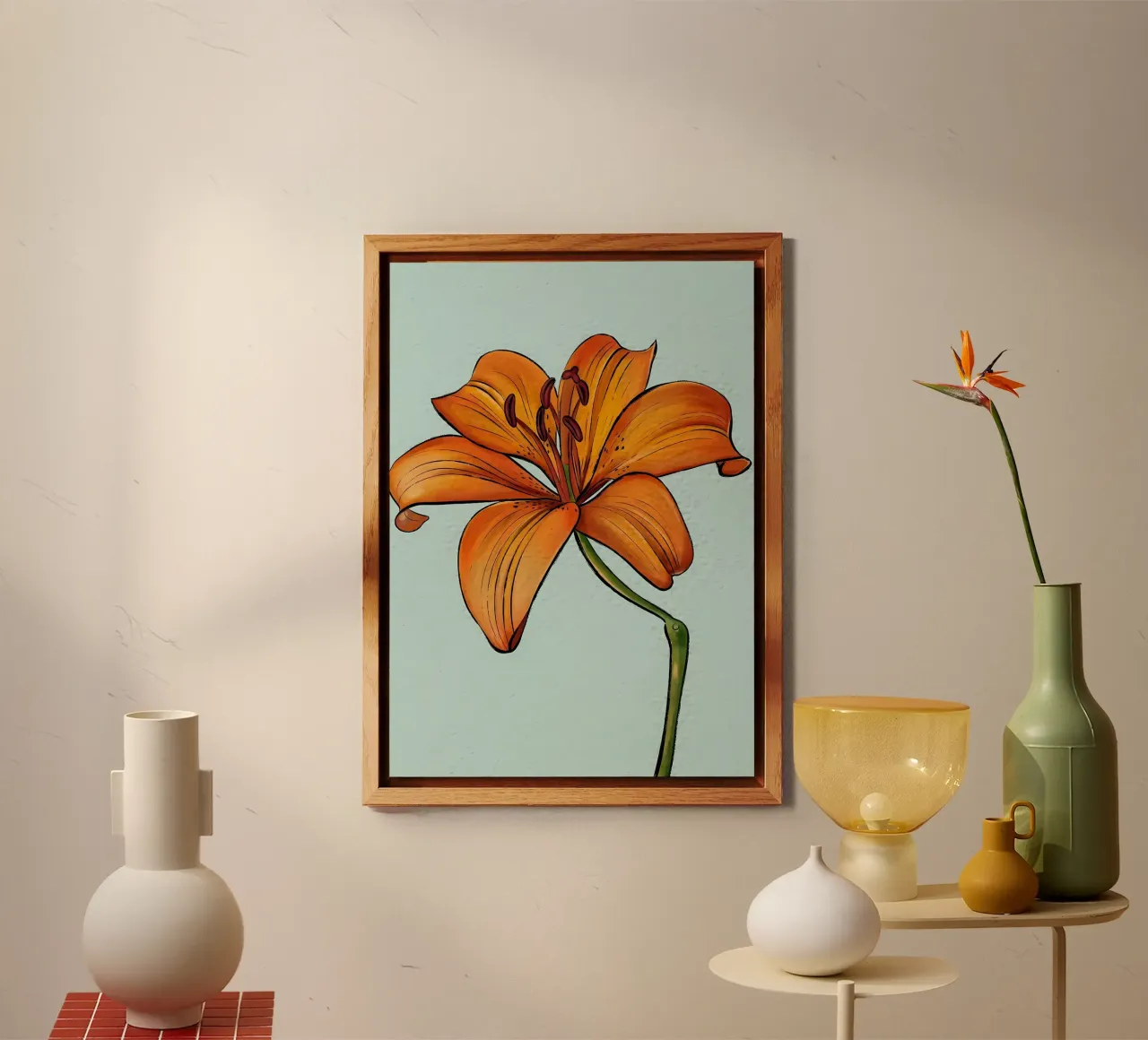 Lily Yellow Flower alu-dibond by Mikesell
