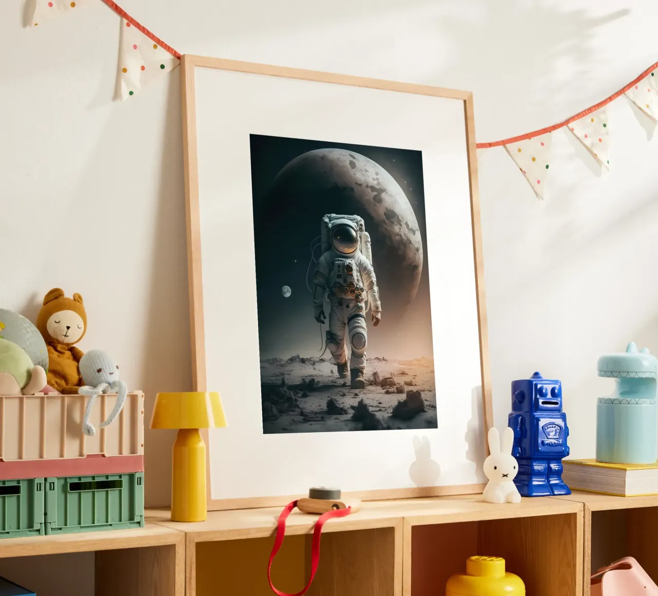 Lo spazio è selvaggio poster con telaio in alluminio da Mikesell