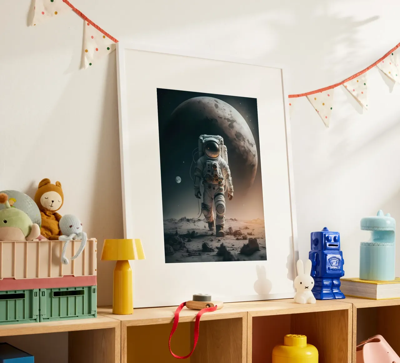 Lo spazio è selvaggio poster con telaio in alluminio da Mikesell