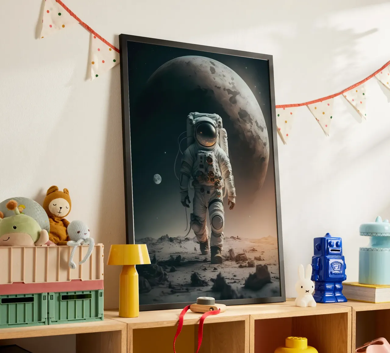 Lo spazio è selvaggio poster con telaio in alluminio da Mikesell
