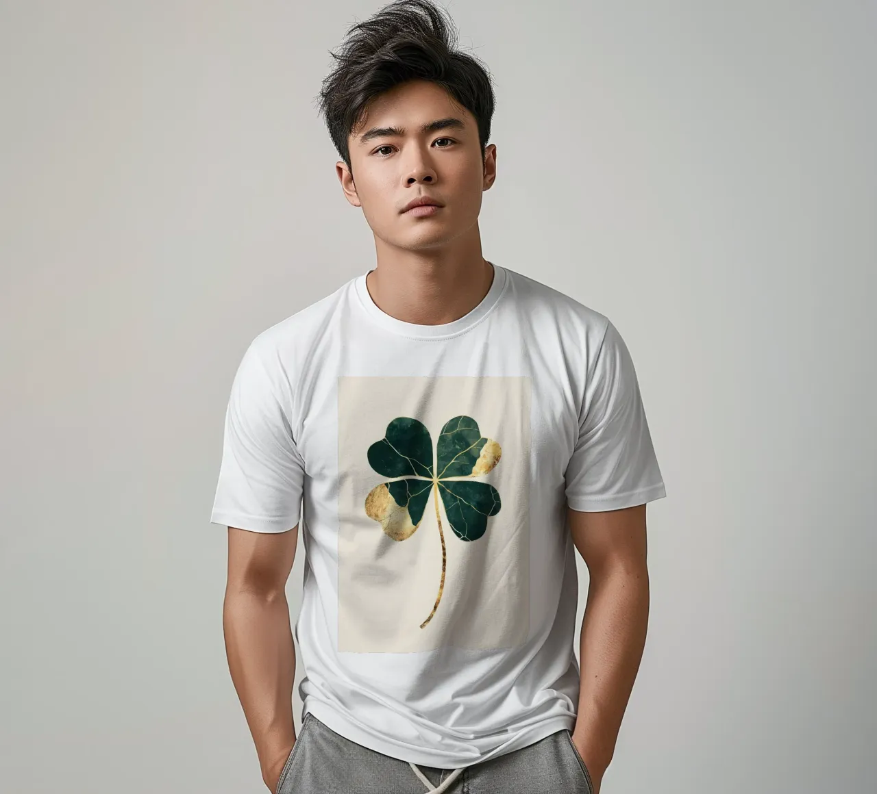 Trifoglio a foglia d'oro t-shirt da Ginnery