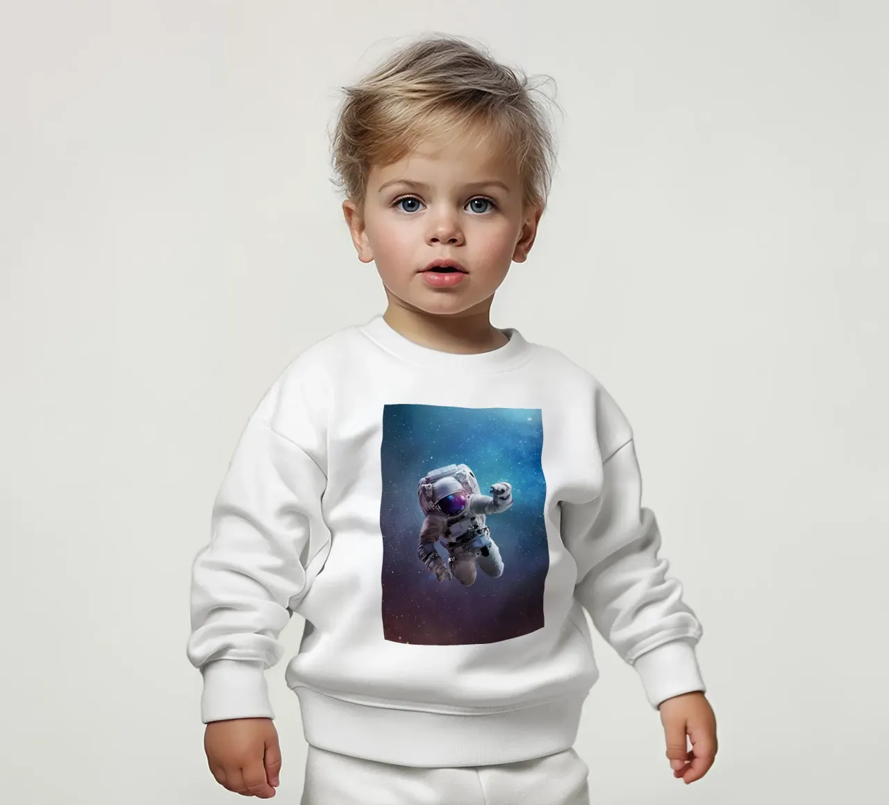 Astronauta in una galassia luminosa felpa neonato da Delaplane