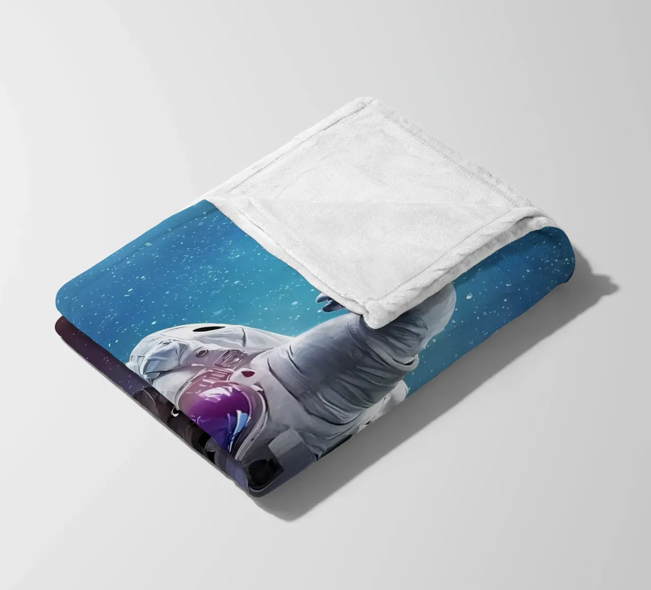 Astronauta in una galassia luminosa coperta in pile da Delaplane