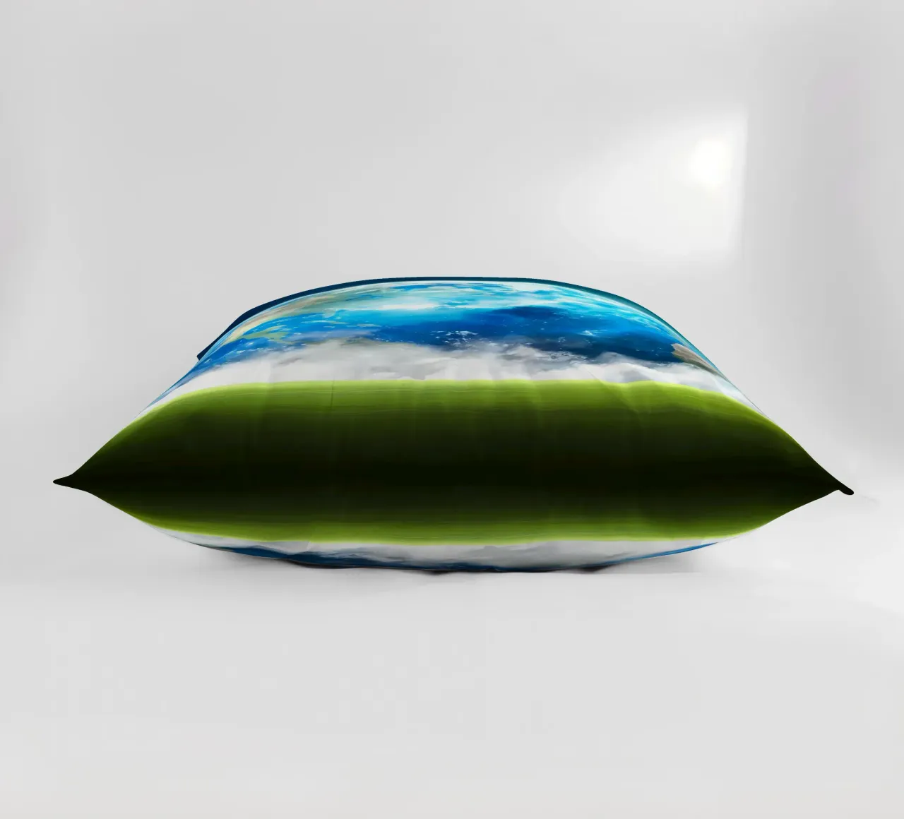 Grassy field in space decorative cushion by Delaplane
