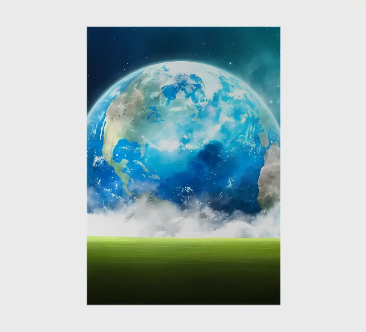 Grassy field in space notebook by Delaplane