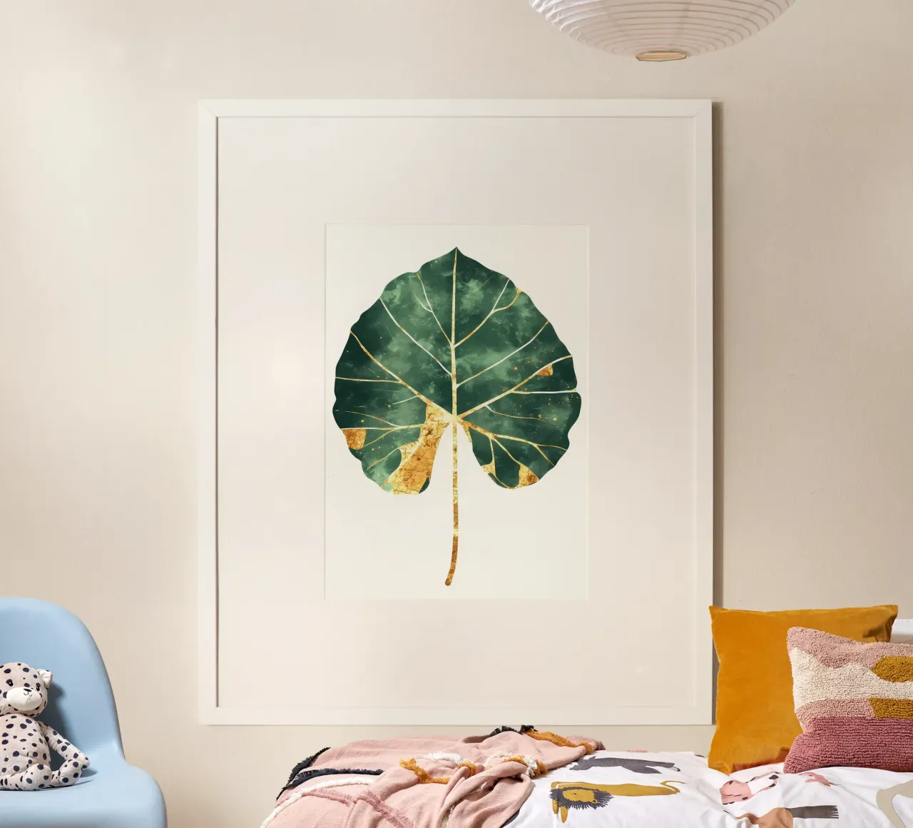 Stampa d'arte a foglia d'oro poster con telaio in plastica da Ginnery