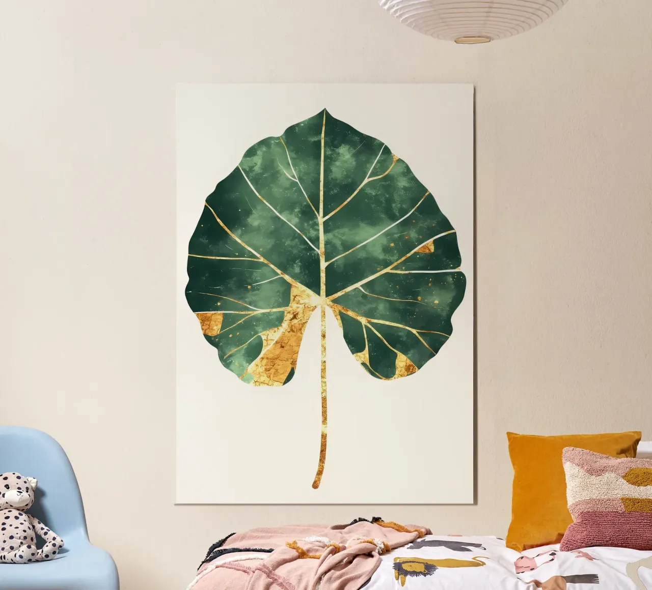 Stampa d'arte a foglia d'oro poster con telaio in plastica da Ginnery