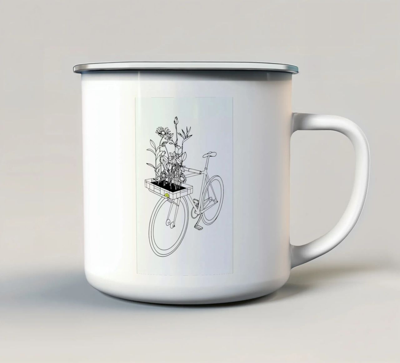 Wherever Flowers Go tazza in smalto da Ninhol