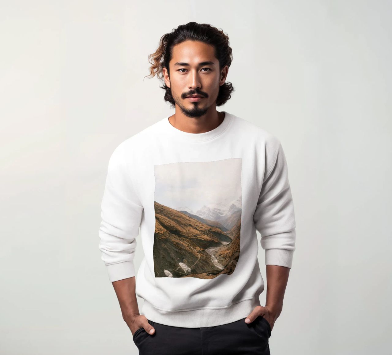 Winding Trails of the Himalayas felpa da FujiPrints