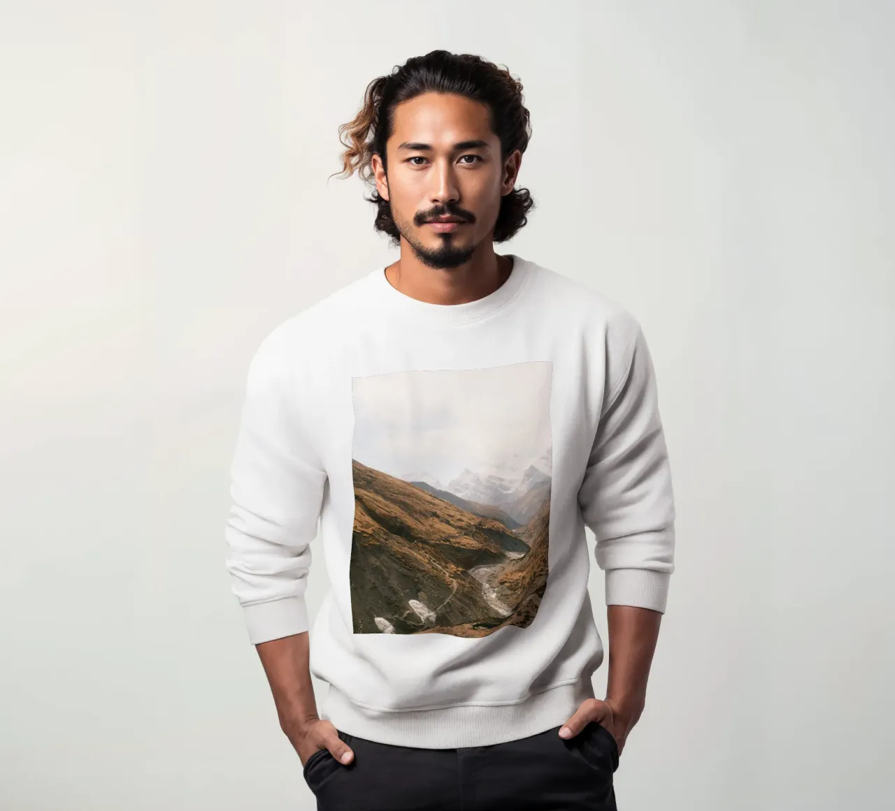 Winding Trails of the Himalayas felpa da FujiPrints