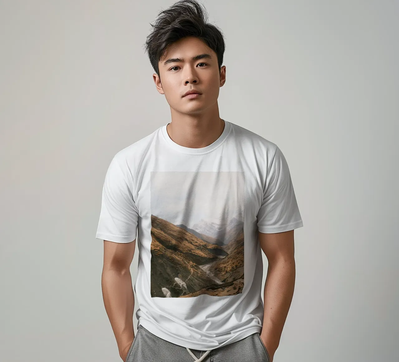 Winding Trails of the Himalayas t-shirt da FujiPrints