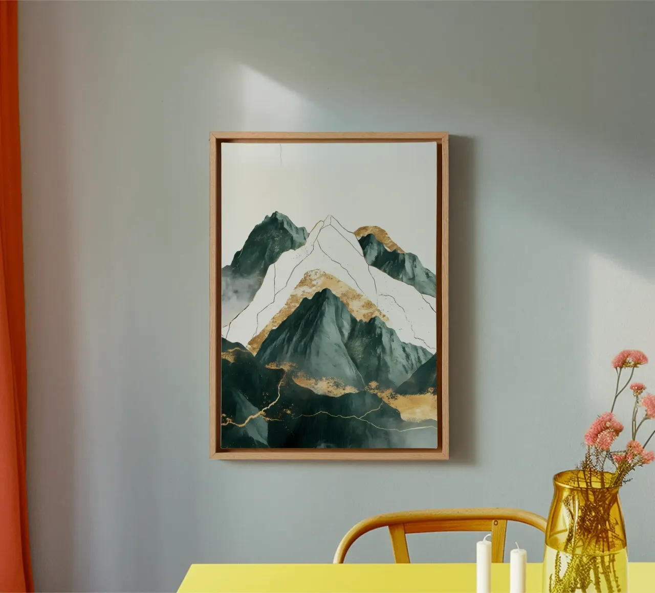 Smaragdgebergte canvas van Ginnery