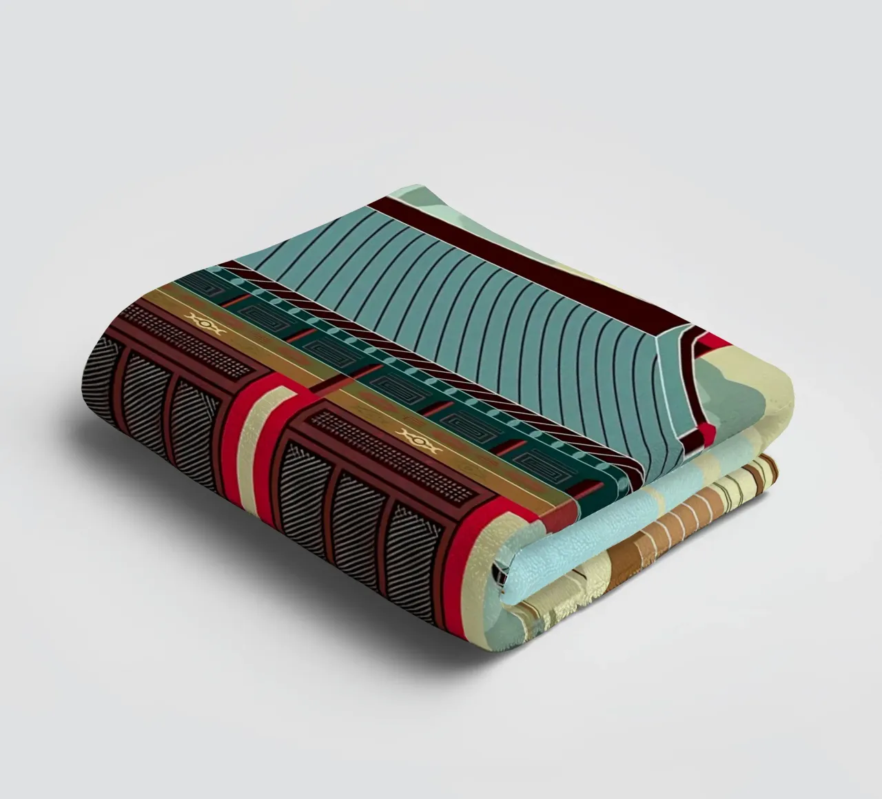 Vintage Japanese Village towel by Mikesell