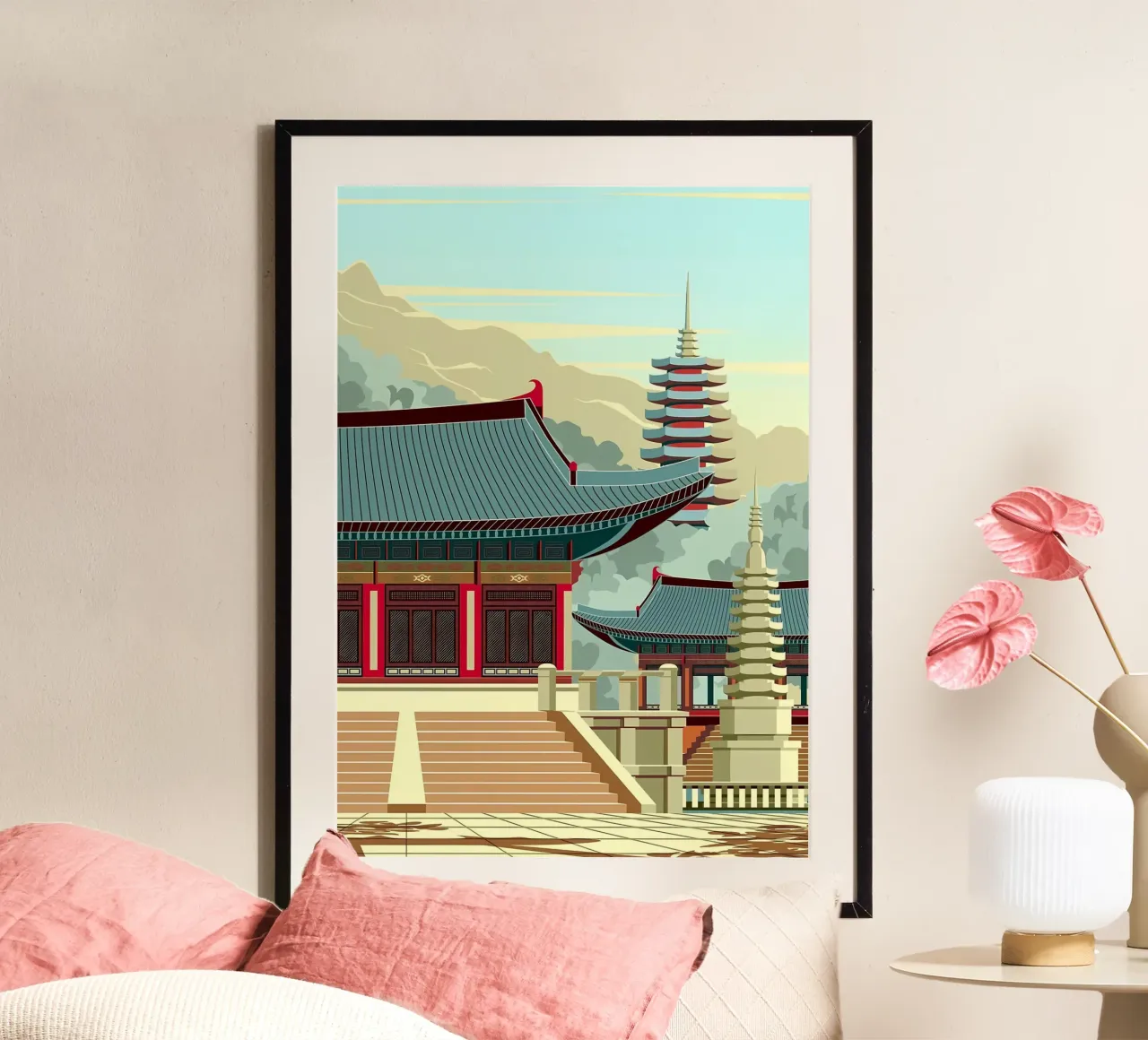 Vintage Japanese Village hahnemühle by Mikesell