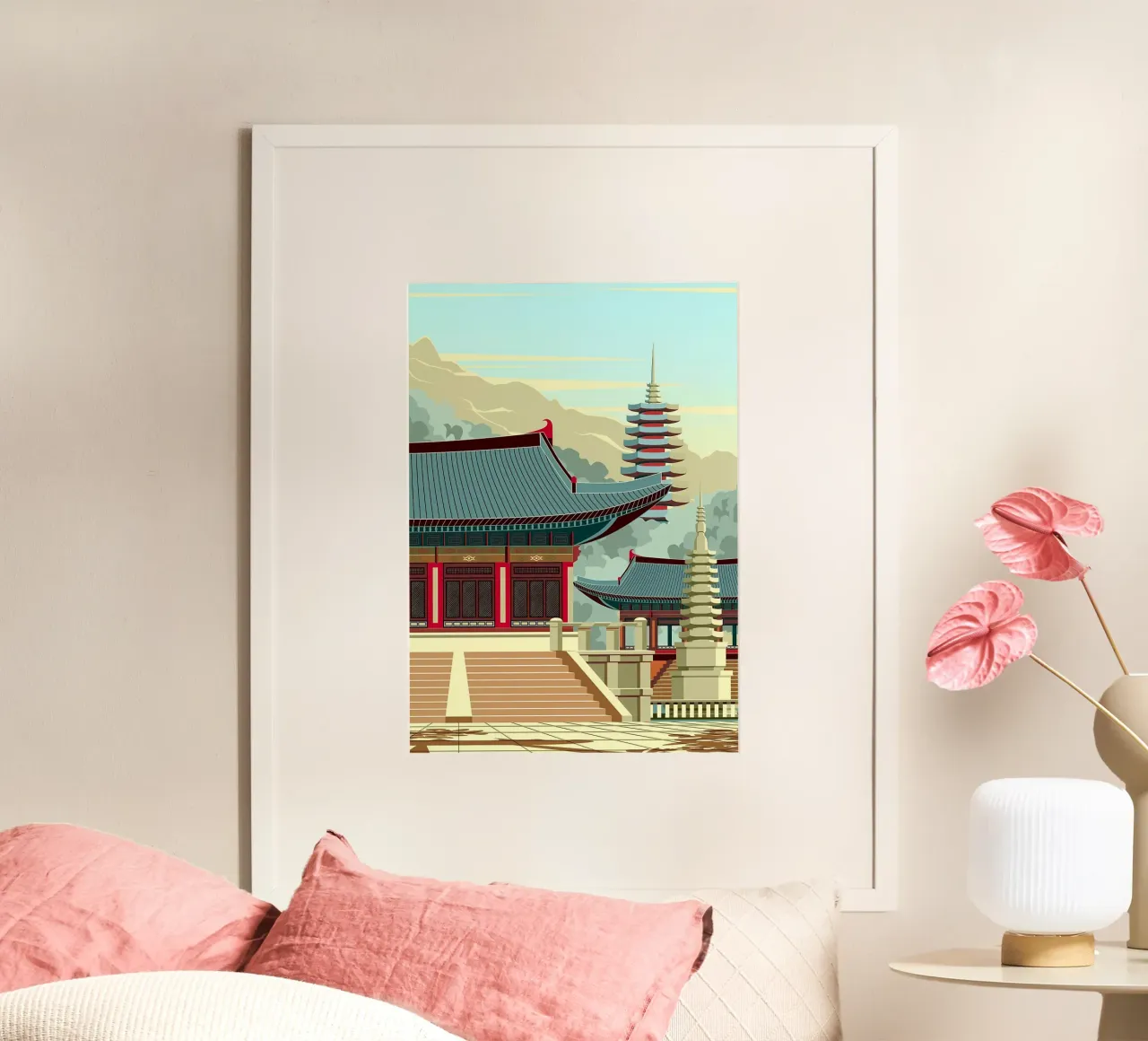Vintage Japanese Village hahnemühle by Mikesell