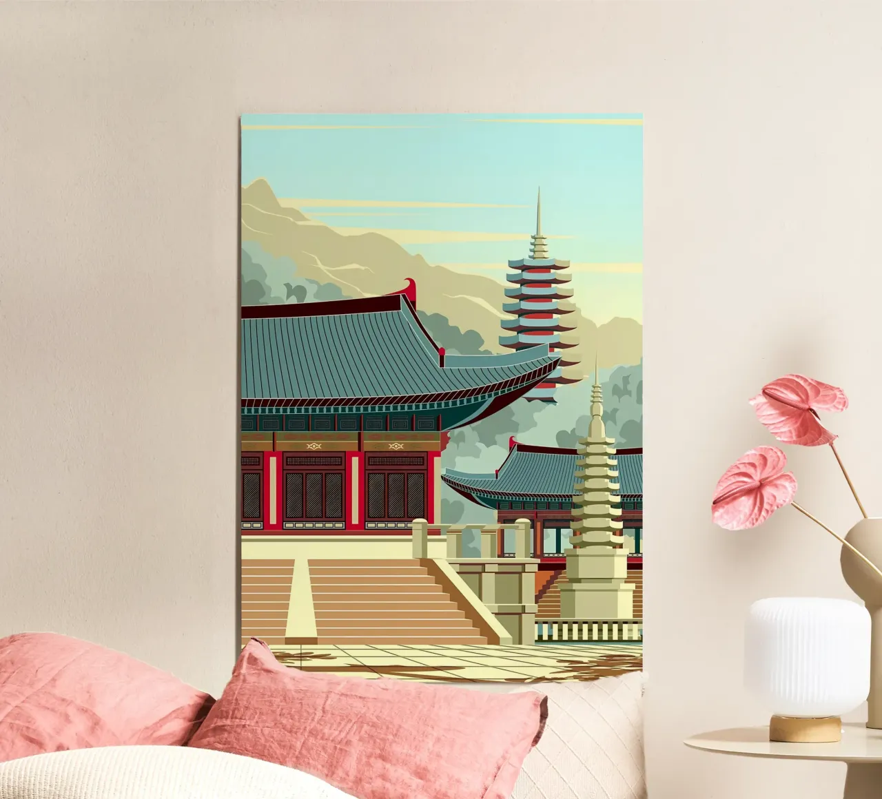 Vintage Japanese Village hahnemühle by Mikesell