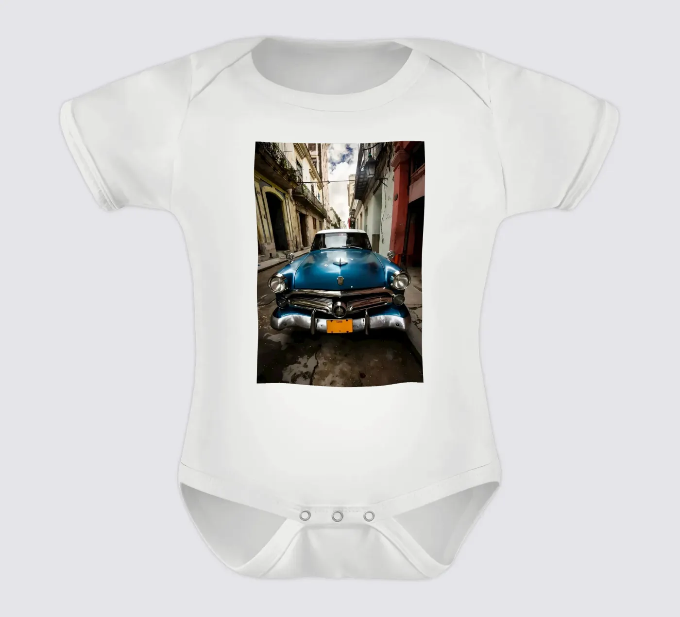 Vintage Classic Car Kurzarm Babybody von Delaplane