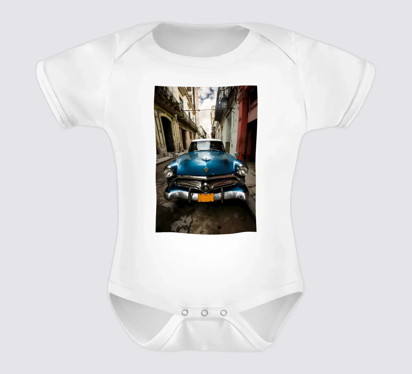 Vintage Classic Car Kurzarm Babybody von Delaplane