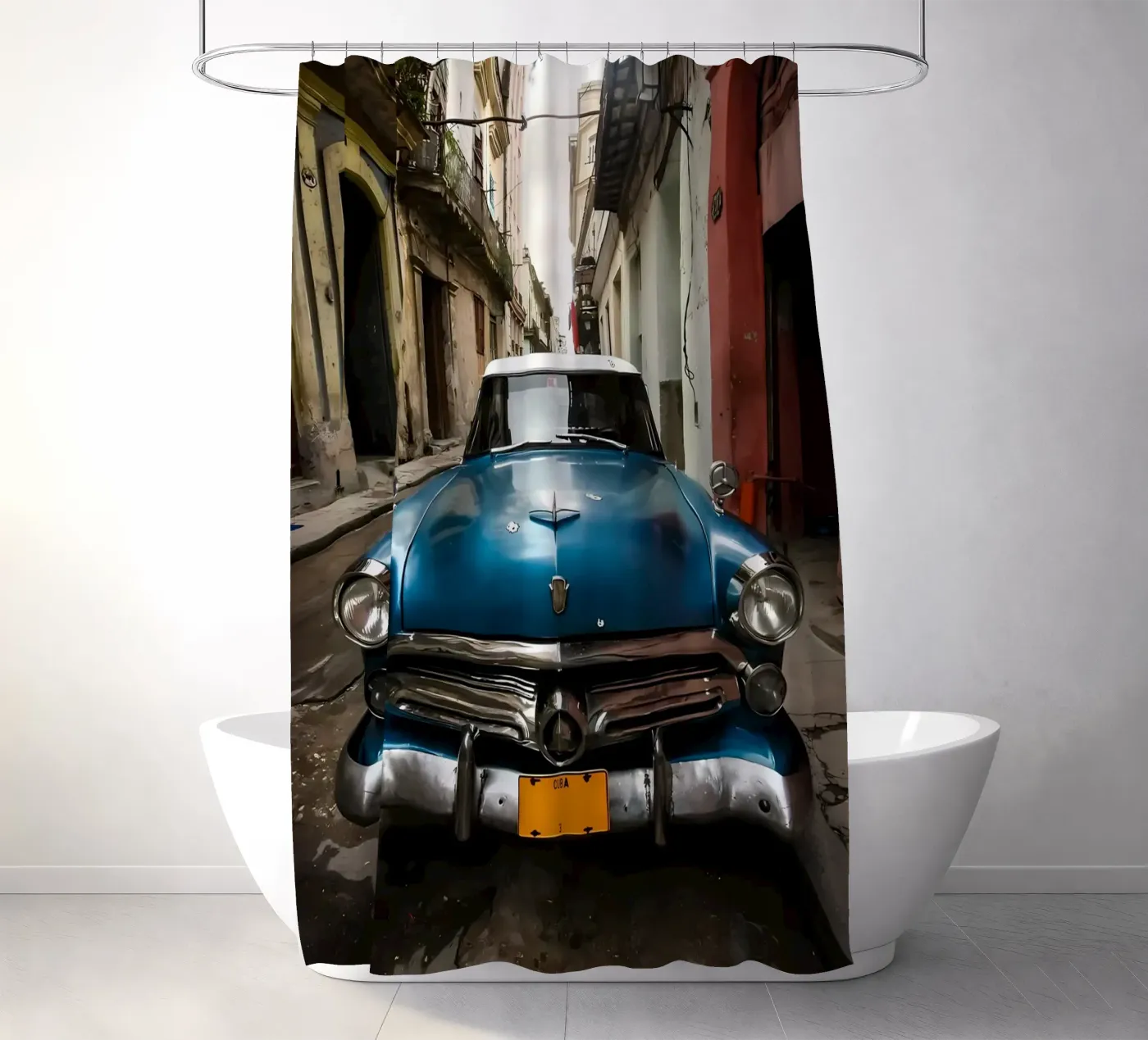 Voiture de collection rideau de douche de Delaplane