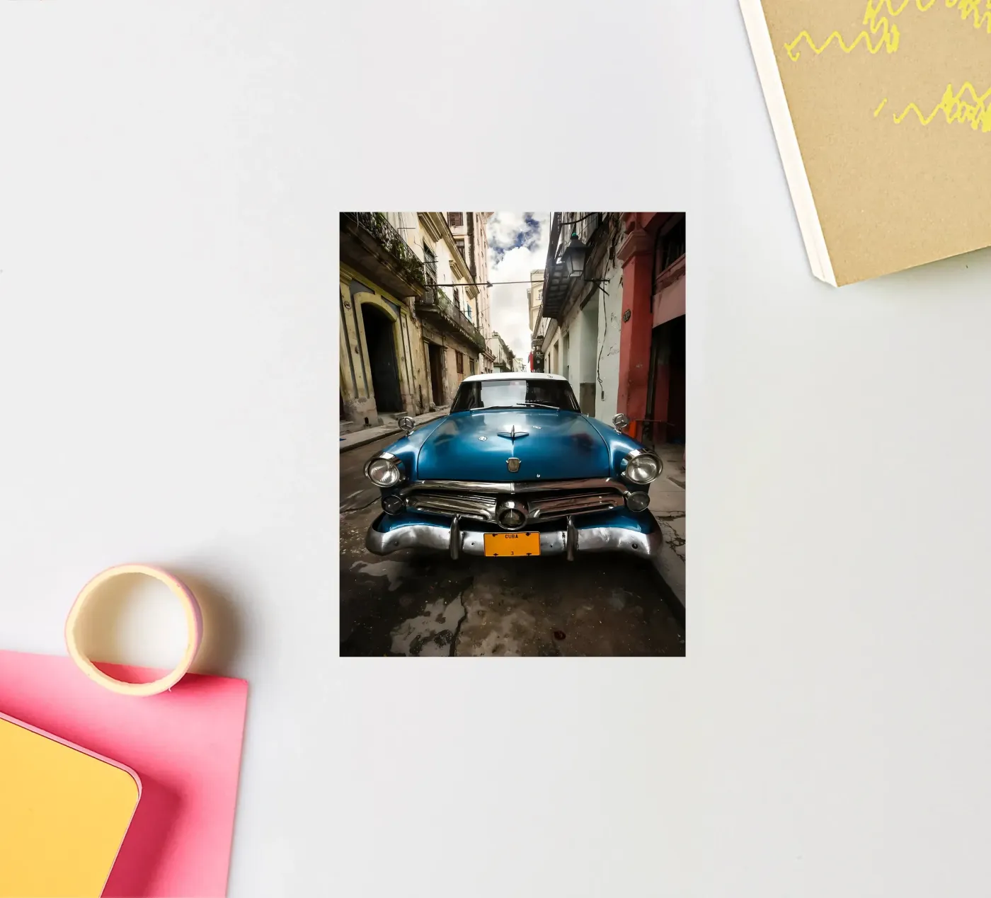 Vintage Classic Car Sticker von Delaplane