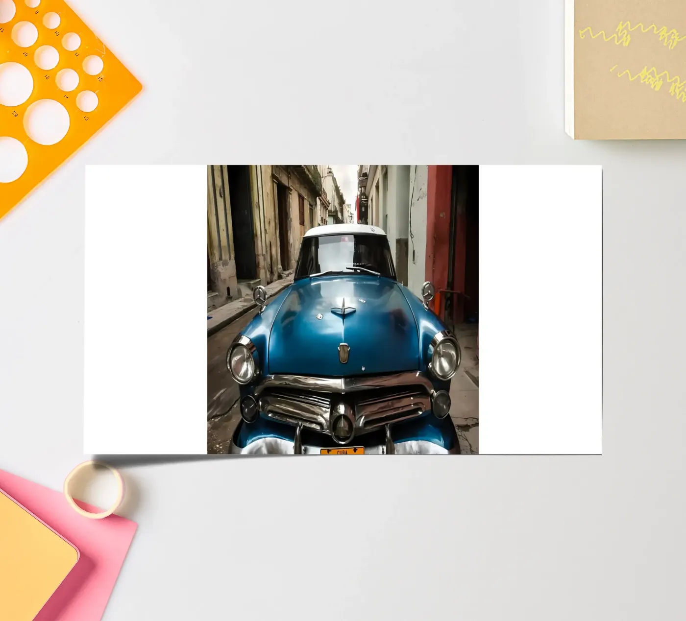 Vintage Classic Car Stickerbogen von Delaplane