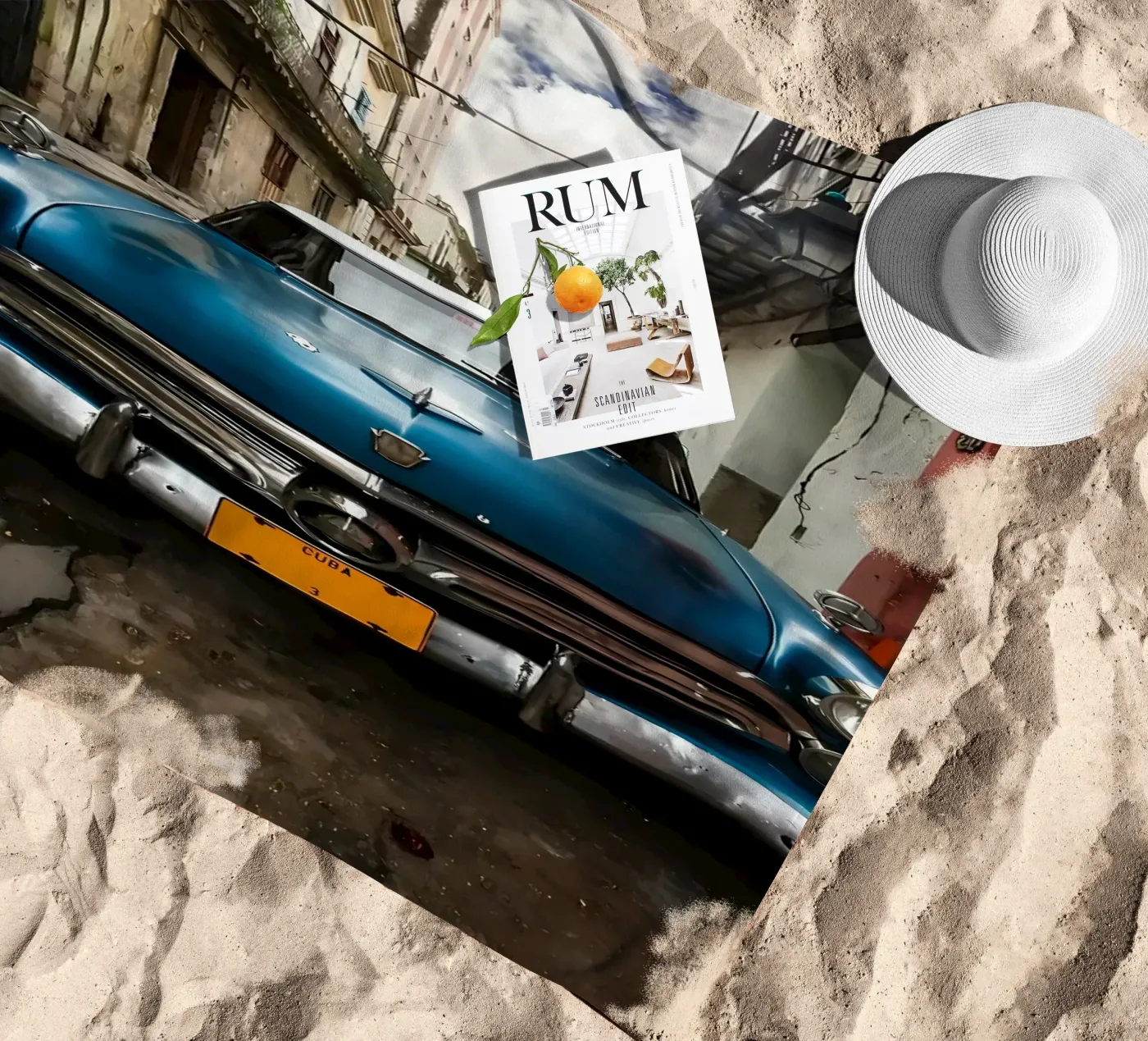 Auto d'epoca telo mare da Delaplane