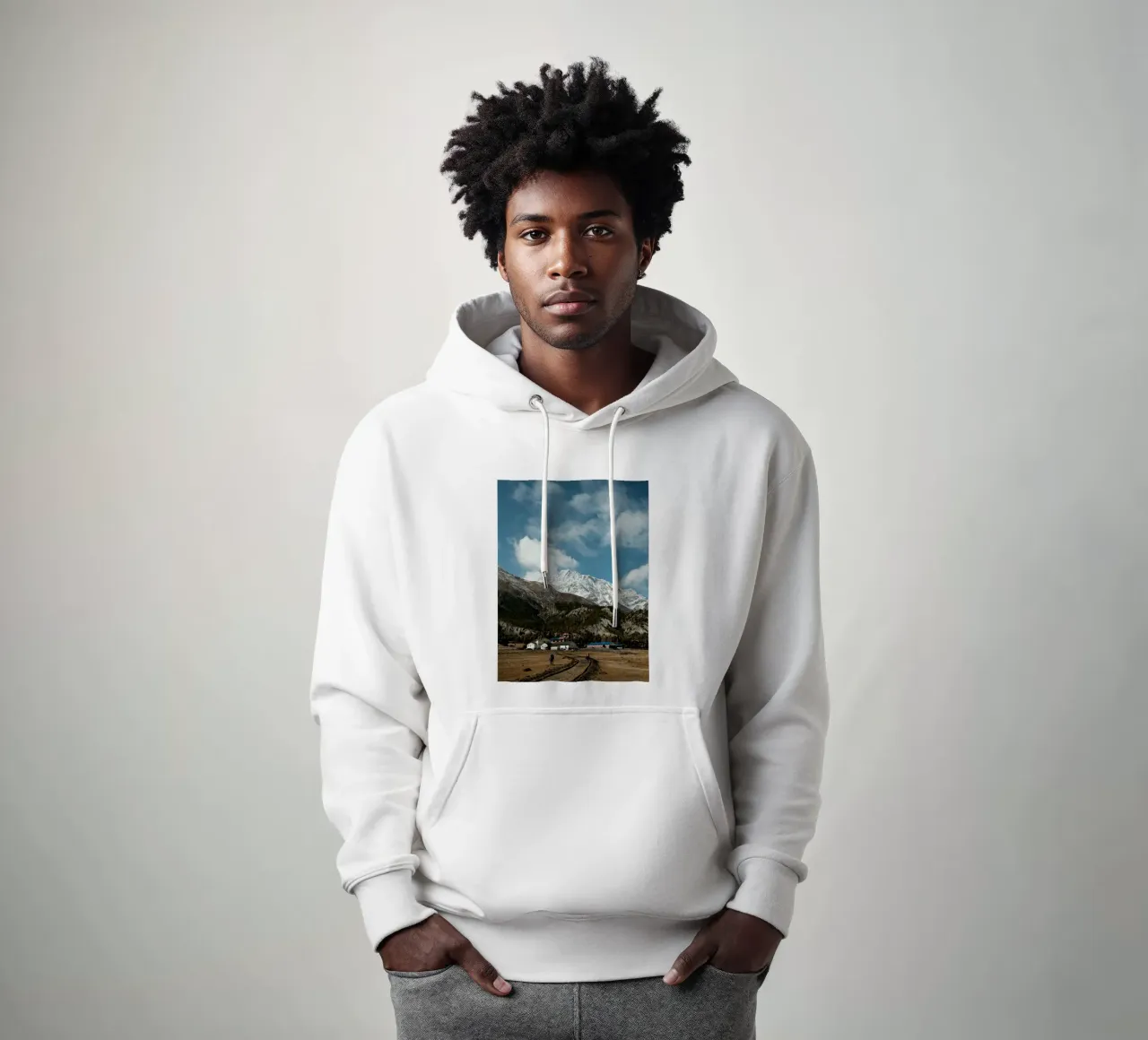 Path to the Peaks felpa con cappuccio da FujiPrints