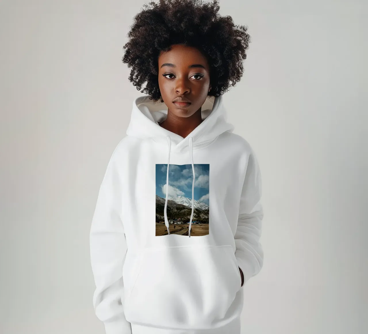 Path to the Peaks felpa con cappuccio da FujiPrints