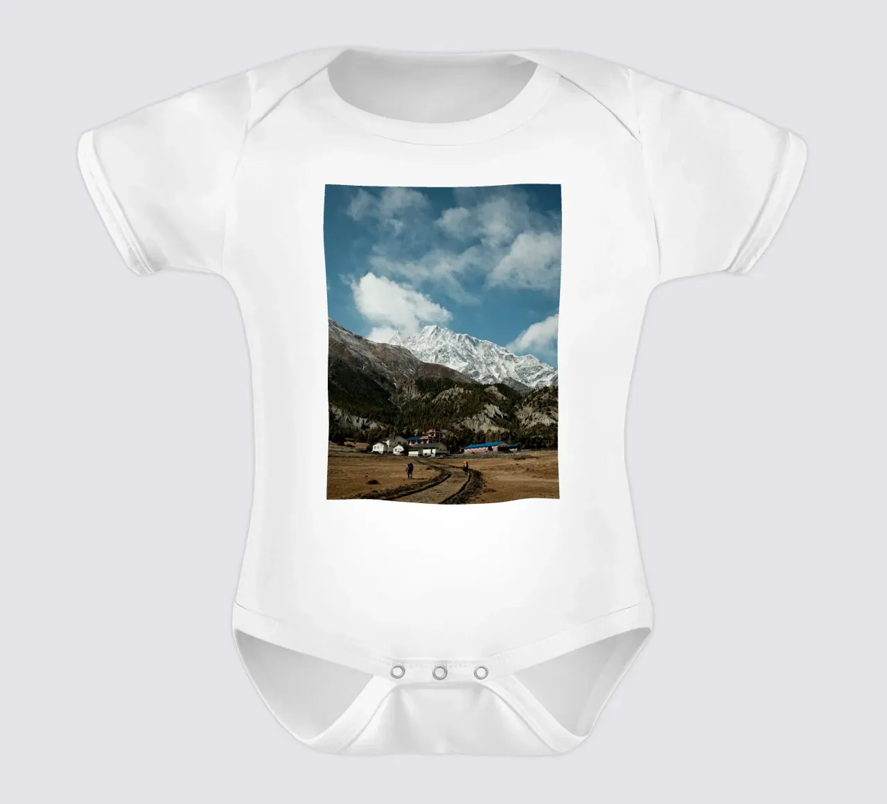 Path to the Peaks body neonato maniche corte da FujiPrints