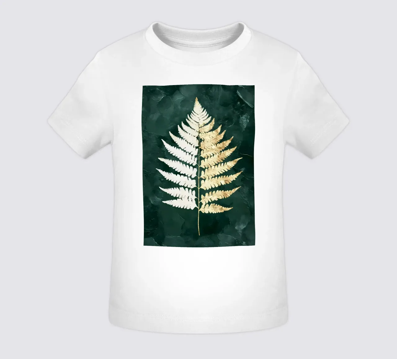 Feuille de fougère or blanc t-shirt pour bébé de Ginnery