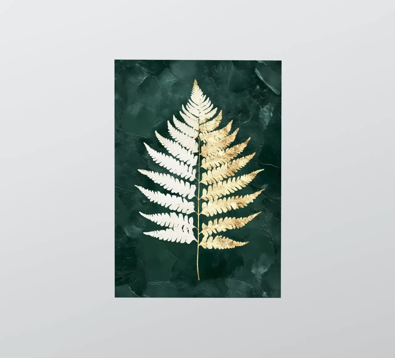Gold White Fern Leaf sticker by Ginnery
