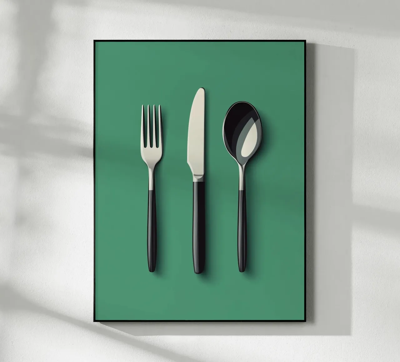 Posate nere e argento plexiglass da Spice & Style