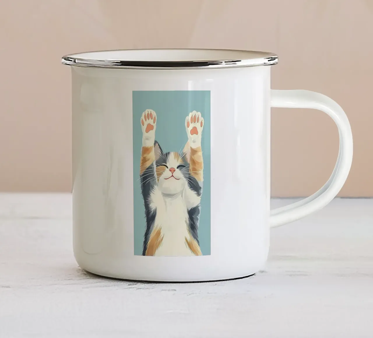Poster minimalista 161 tazza in smalto da Kadynce