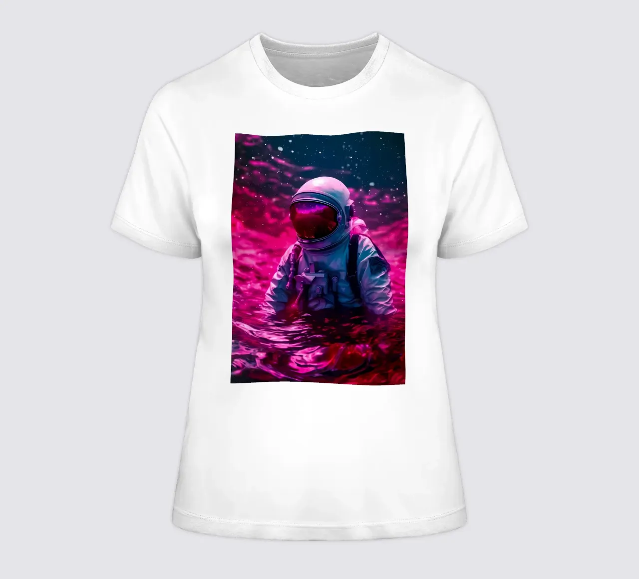 Space is Wild women's fitted t-shirt by Mikesell