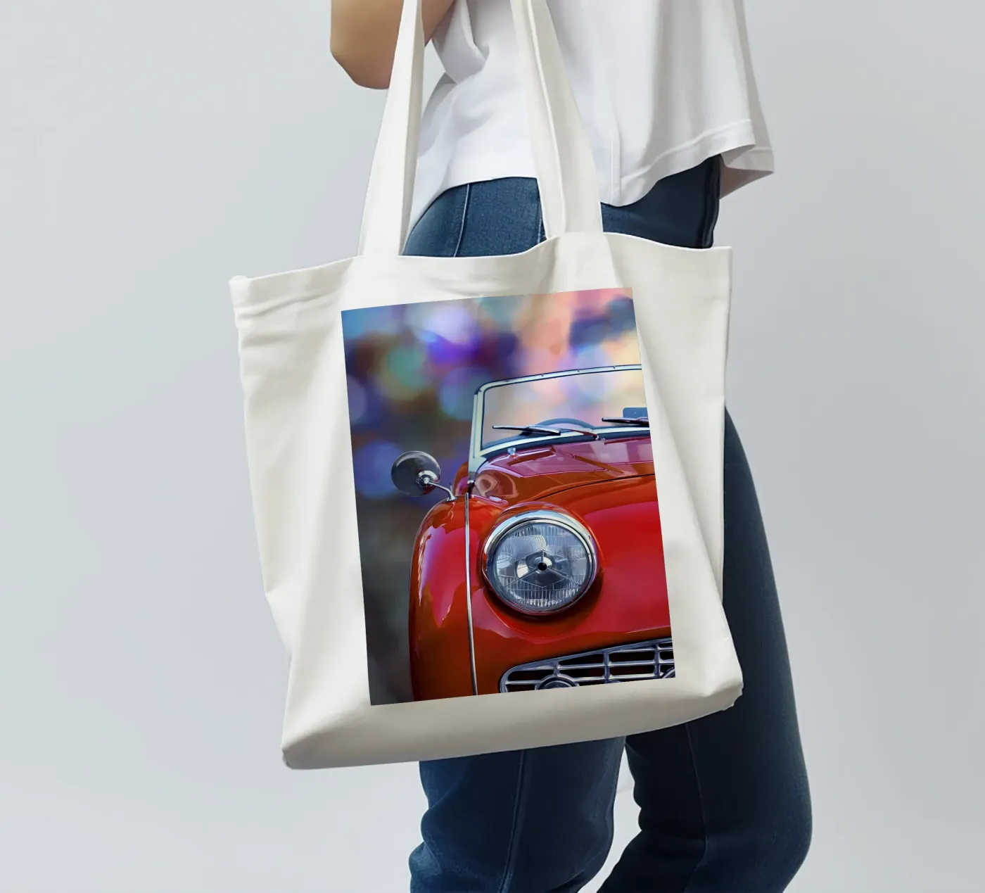 Auto d'epoca borsa in juta da Delaplane