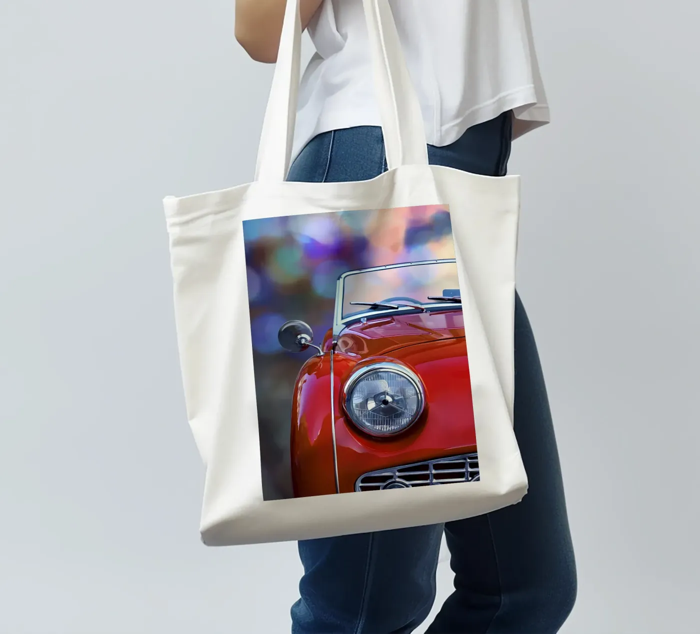 Auto d'epoca borsa in juta da Delaplane