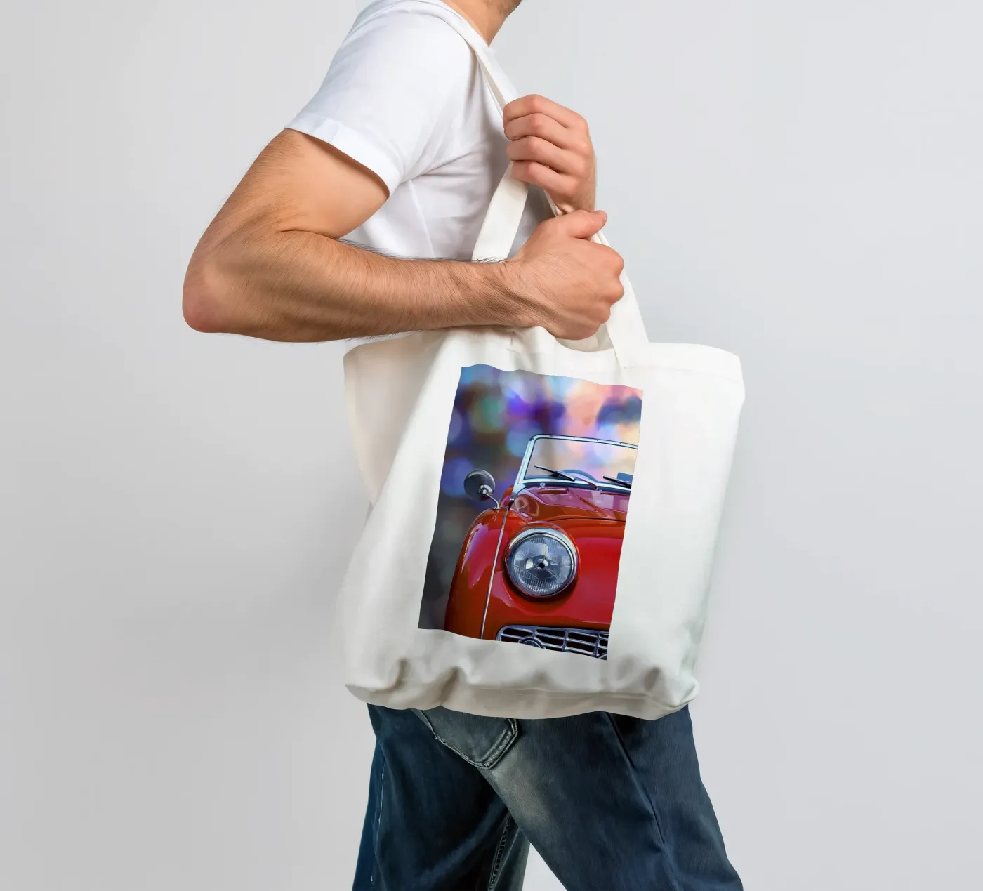 Auto d'epoca borsa in juta da Delaplane