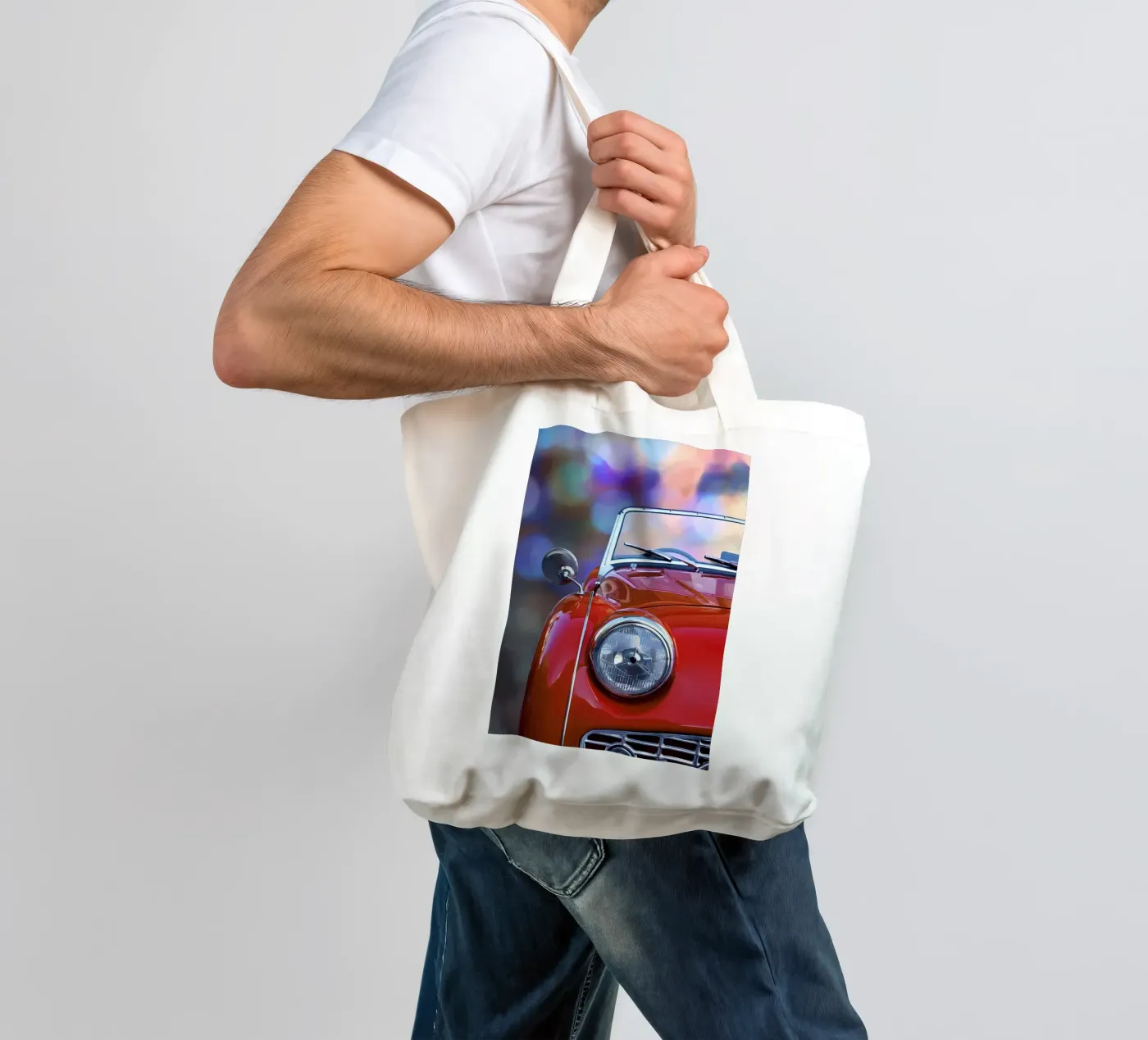 Auto d'epoca borsa in juta da Delaplane