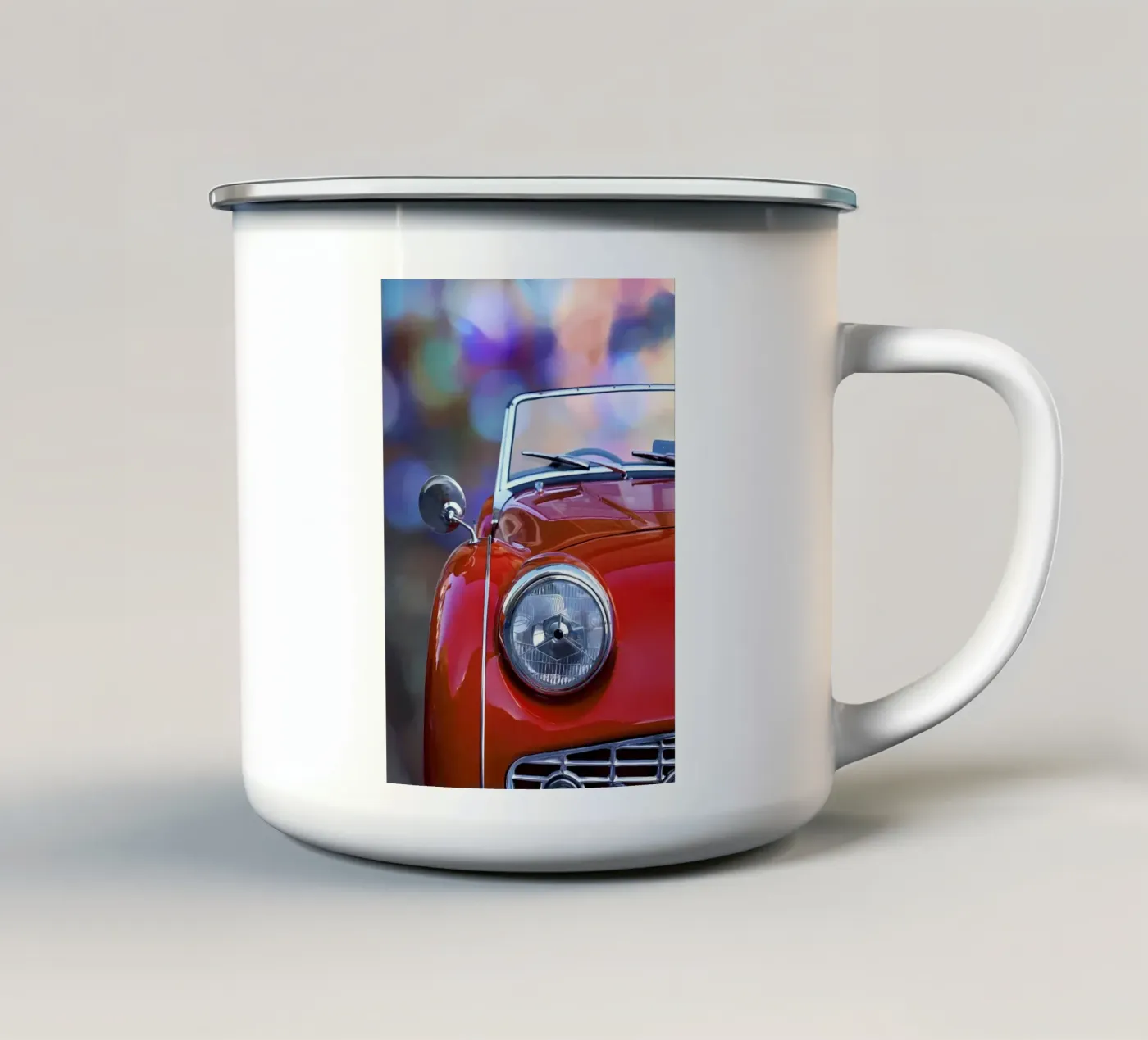 Vintage Classic Car Emaille Tasse von Delaplane