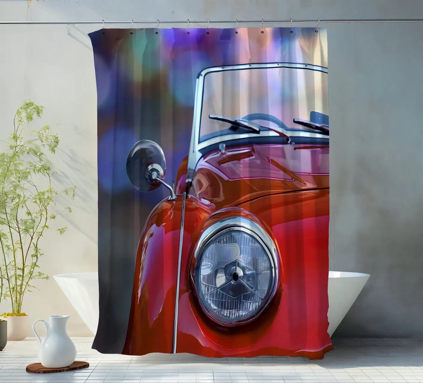 Voiture de collection rideau de douche de Delaplane