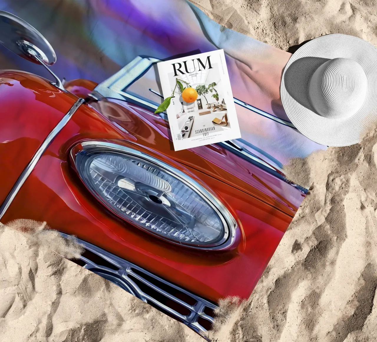 Oldtimer Oldtimer Strandtuch von Delaplane