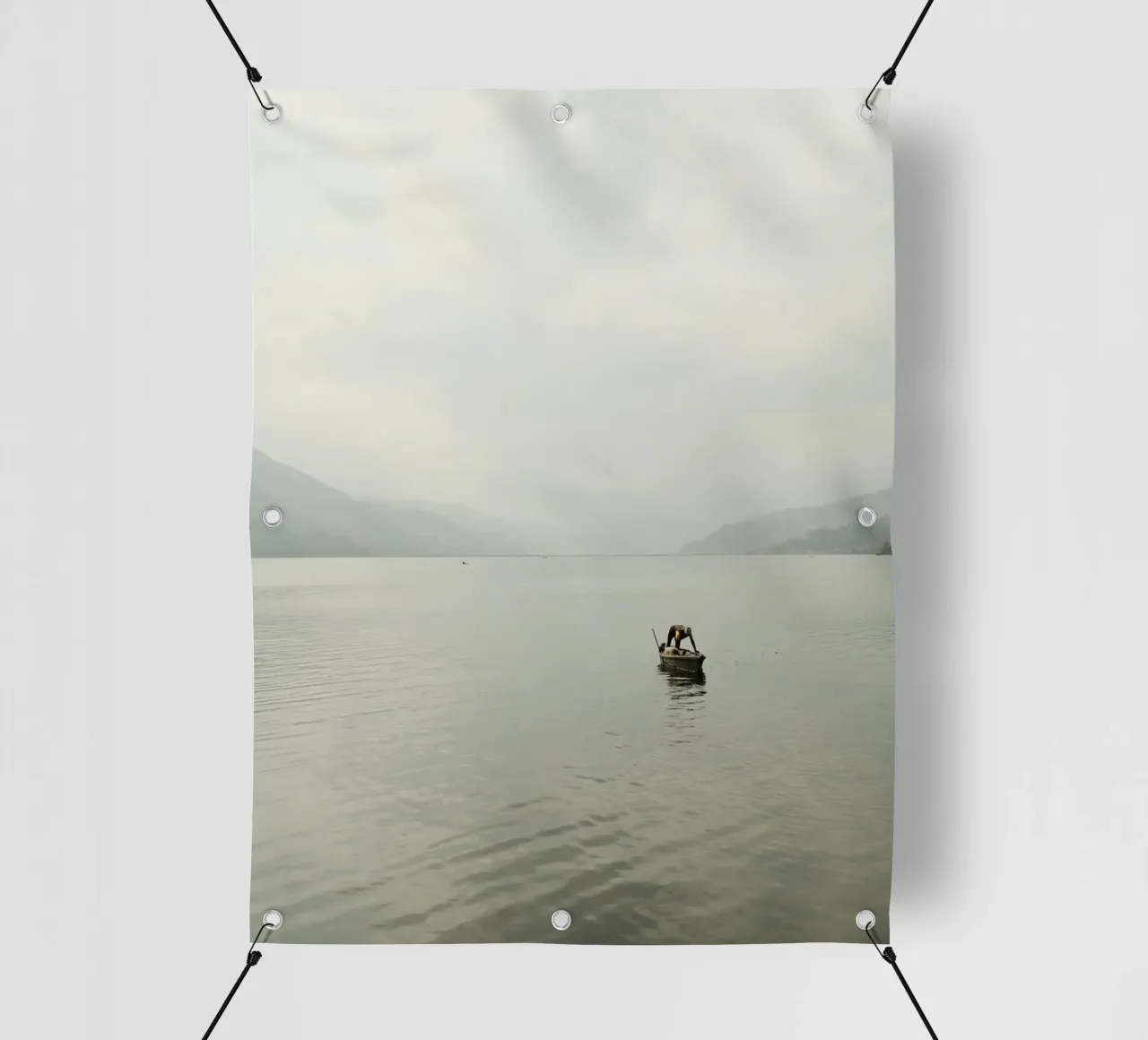 Solitude on Phewa Lake telo in pvc da FujiPrints