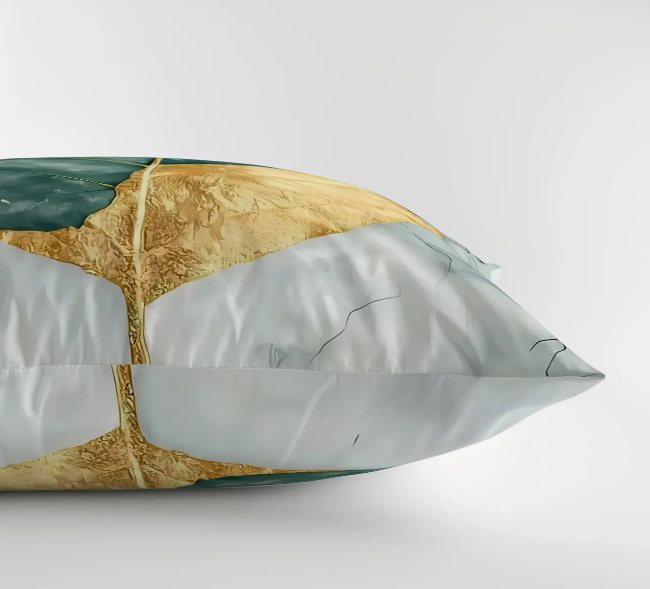 Foglia d'oro su marmo cuscino da Ginnery
