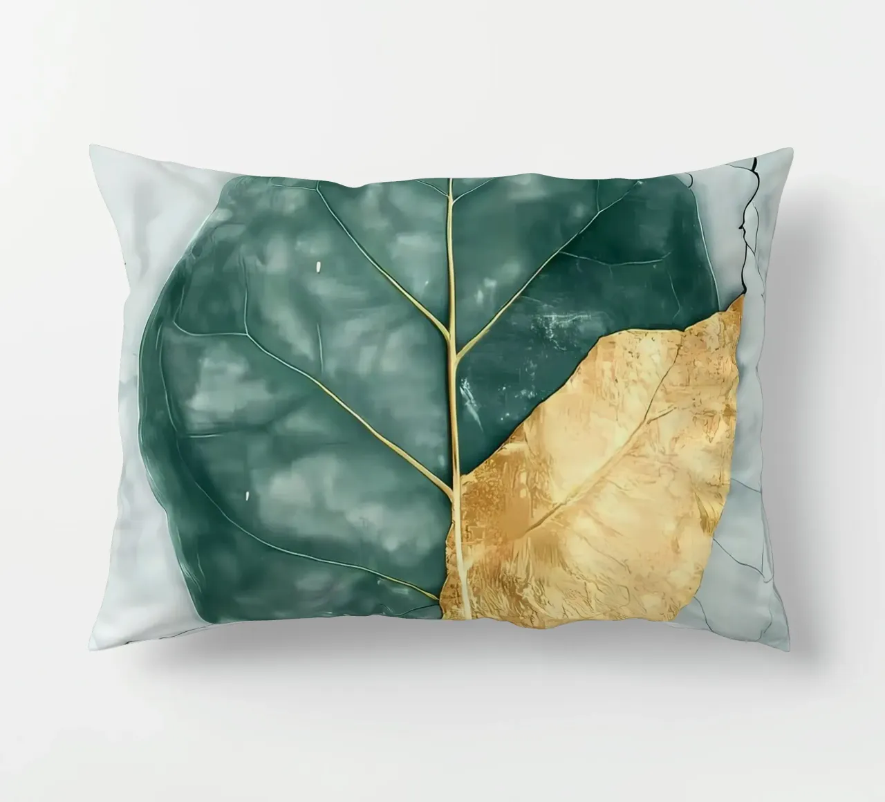 Foglia d'oro su marmo cuscino da Ginnery