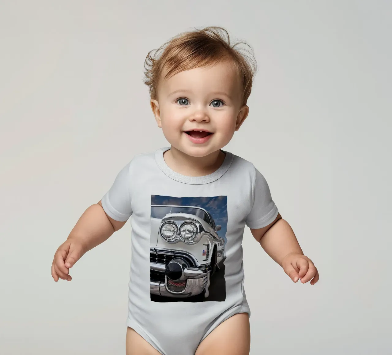 Oldtimer Oldtimer Kurzarm Babybody von Delaplane