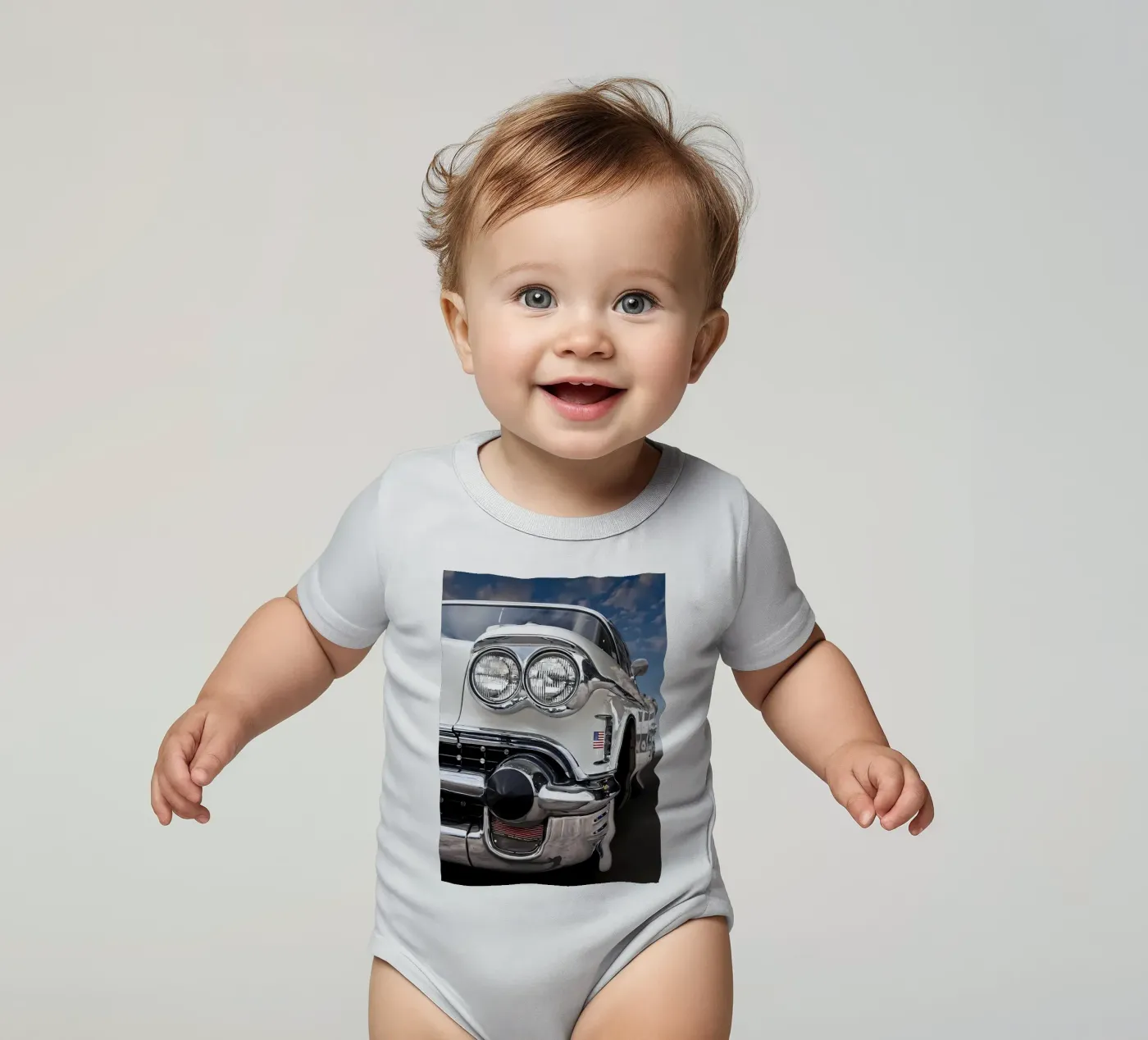 Vintage Classic Car Kurzarm Babybody von Delaplane